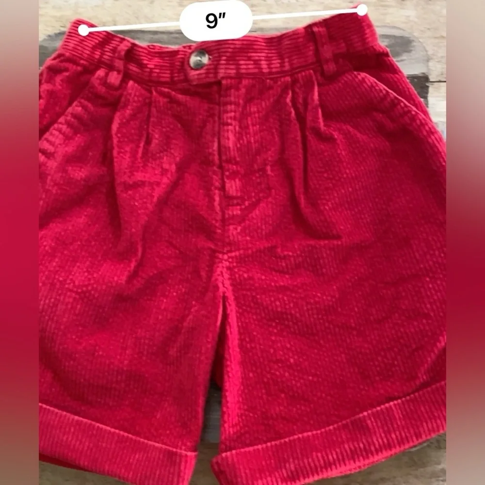 Vintage Talbots Kids Size 4 Red Corduroy‎ Shorts